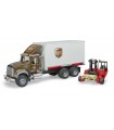 MACK Granite camion UPS portacontainer con muletto 