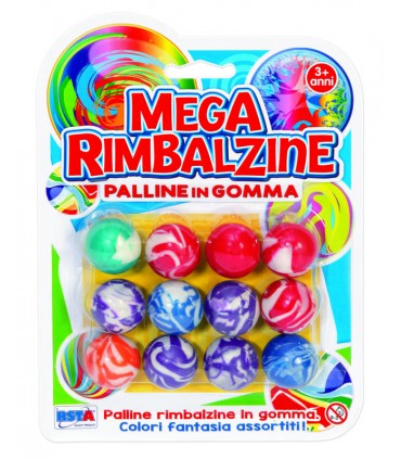 Blister 12 palline rimbalzine