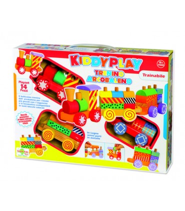 Kiddy play trenino arcobaleno legno