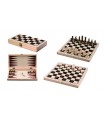 Scacchi dama backgammon deluxe in legno pieghevole