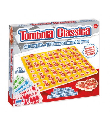 Tombola tabellone in legno 48 cartelle
