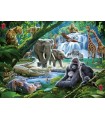 Puzzle da 100 Pezzi XXL - Animali della Giungla