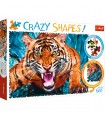 Puzzle da 600 Pezzi - Crazy Shapes: Faccia a Faccia con una Tigre