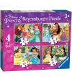 4 Puzzle in 1 Principesse Disney