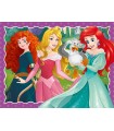 4 Puzzle in 1 Principesse Disney