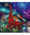 3 Puzzle da 49 Pezzi - Dinosauri nello Spazio