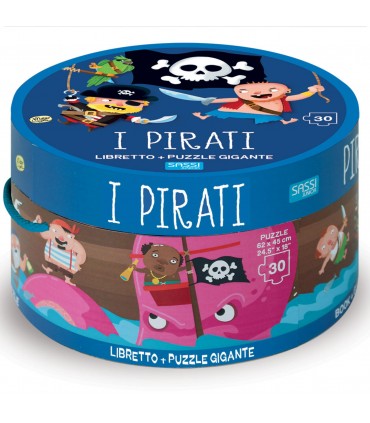 Puzzle da 30 Pezzi - I Pirati Nuova Edizione (Puzzle Scatola Tonda e Libro) 