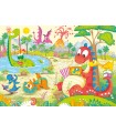2 Puzzle da 12 Pezzi - Dinosauri Giocosi