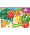 2 Puzzle da 24 Pezzi - Allegria di Frutta e Verdura