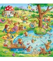 3 Puzzle da 49 Pezzi - Vacanze in Campagna
