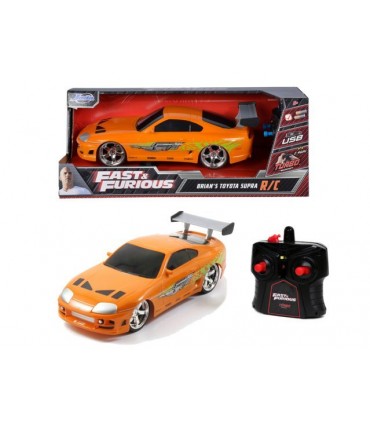 Fast & Furious - RC Brian's Toyota Supra Scala 1:16 Due Canali, Frequenza 2,4 GHz, Funzione Turbo, R