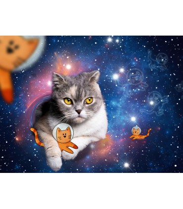 Puzzle da 1500 Pezzi - Gatto nello Spazio