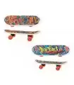 Skateboard legno 43x13 cm - 2 disegni assortiti