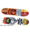 SKATEBOARD LEGNO 60X15 CM - 2 DISEGNI ASSORTITI