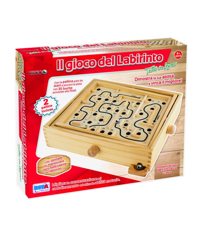 Labirinto Gioco Legno Palla Rossa Gioco Del Labirinto In Legno