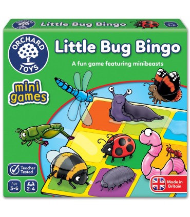 Little Bug Bingo Mini Game di Orchard Toys - Gioco Educativo per Bambini 3-6 Anni, Divertente Tombola degli Insetti!