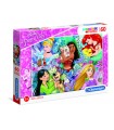 Puzzle da 60 pezzi Supercolor Principesse Disney