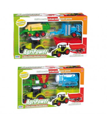 Playset Trattore Piu Macchinari Agripower ASST.