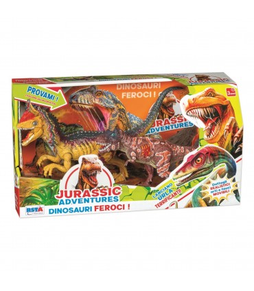 2 ass.ti jurassic adventures 2 animali con voci