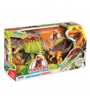 2 ass.ti jurassic adventures 2 animali con voci
