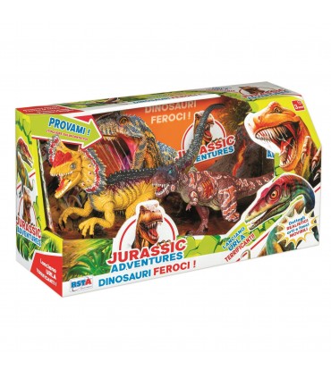 2 ass.ti jurassic adventures 2 animali con voci