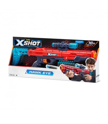 X Shot Excel Fucile di Precisione Hawk Eye con 16 Dardi
