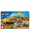 City - Camion da Cantiere e Gru con Palla da Demolizione