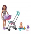 Barbie Skipper Babysitter Original Playset Passeggiata e Bebe Capelli Rossi