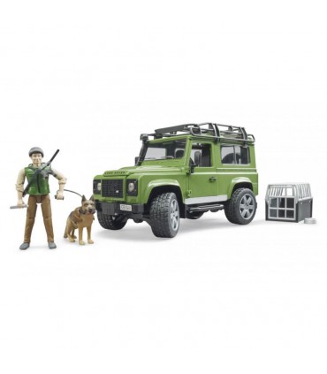 Land Rover Defender Station Wagon con forestale e cane