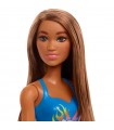 Barbie Beach Costume Arancione e Capelli Neri