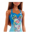 Barbie Beach Costume Arancione e Capelli Neri