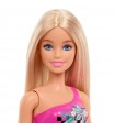 Barbie Beach Costume Fucsia e Capelli Biondi