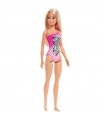 Barbie Beach Costume Fucsia e Capelli Biondi
