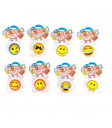 Emoticon yoyo conf.blister con luce disegni assortiti