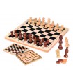 Gioco degli scacchi dama e tria 29 x 29 cm