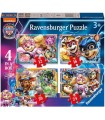 4 Puzzle in 1 - Paw Patrol: The Mighty Movie