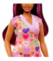 Barbie Fashionistas Vestito a Cuori e Meches Fucsia