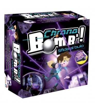 Chrono Bomb Sfida al Buio - Gioco Avventura Notturna per Famiglie, Età 7+, Con Torcia e Meccanismo di Automatismo