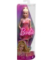 Barbie Fashionistas Bambola con Capelli Biondi e Vestito a Fiori Rosa e Rossi