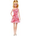 Barbie Fashionistas Bambola con Capelli Biondi e Vestito a Fiori Rosa e Rossi