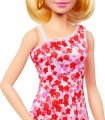 Barbie Fashionistas Bambola con Capelli Biondi e Vestito a Fiori Rosa e Rossi