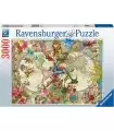 Puzzle da 3000 Pezzi - Mappamondo Flora e Fauna
