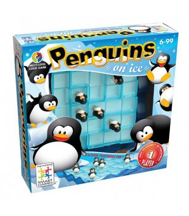 Smart Games Pinguini sul Ghiaccio - Gioco di Logica per Bambini da 6 Anni, 60 Sfide, Divertente e Educativo, Dimensioni 24x24x6 