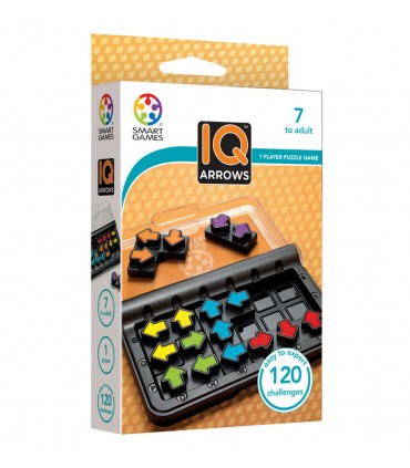 Smart Games IQ Arrows - Gioco di Logica Educativo per Bambini, 12 Pz, 120 Sfide per Sviluppare Pensiero Laterale, 7+ anni