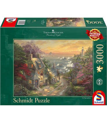 Puzzle da 3000 Pezzi - Thomas Kinkade: Villaggio ai Piedi del Faro
