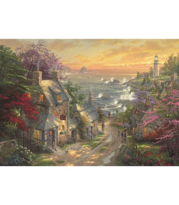 Puzzle da 3000 Pezzi - Thomas Kinkade: Villaggio ai Piedi del Faro