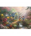 Puzzle da 500 Pezzi - Astuccio di Latta - Thomas Kinkade: Topolino e Minnie Sweetheart Bridge