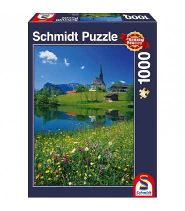 Puzzle da 1000 Pezzi - Inzell, Einsiedlhof e la Chiesa di San Nicola