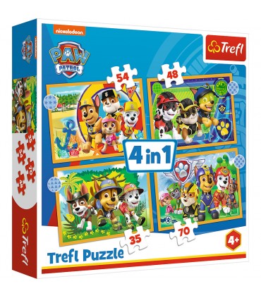 4 Puzzle in 1 - Paw Patrol: Vacanze