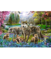 Puzzle da 1000 Pezzi - Famiglia di Lupi